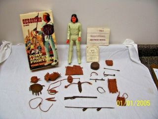 Marx Geronimo Fort Apache Fighter Indian Doll With Accessories