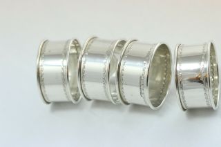 Set Of 4 Sterling Silver Reed & Barton Napkin Rings 3