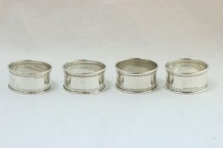 Set Of 4 Sterling Silver Reed & Barton Napkin Rings 5