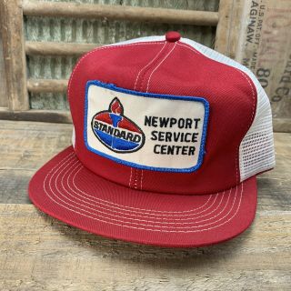 Vintage Standard Mesh Snapback Trucker Hat Cap Patch K Products Made In Usa