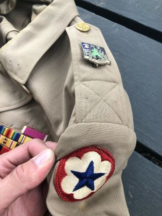 WWII US Uniform Jacket With Patches CBI BADGES 3