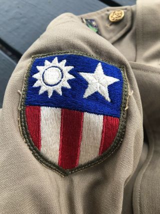 WWII US Uniform Jacket With Patches CBI BADGES 6