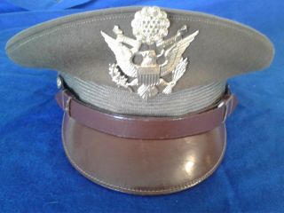 Wwii Ww2 Korean War Us Army Us Army Air Corp Officers Hat Rare Size 7 1/2