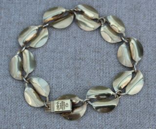 Vintage Sterling Silver Gold Wash Enamel Norway Bracelet 925 S DA David Andersen 8