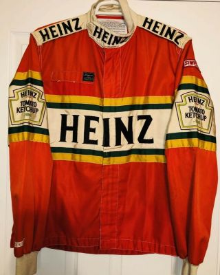 Vintage Rod Osterlund 57 Heinz Ketchup Nascar Pit Crew Firesuit Jacket Spencer