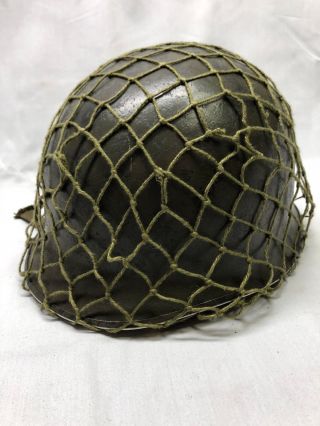 Ww2 Wwii Us M1 Helmet With Firestone Liner And Net