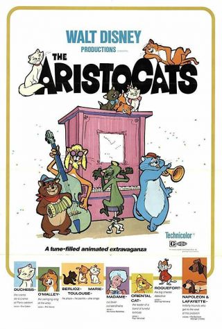 The Aristocats 1970 16mm Disney Full Movie On 2 Reels - So Rare