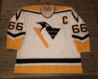 Mario Lemieux Pittsburgh Penguins Hockey Jersey Men’s Xl Ccm Vintage Classic 90s