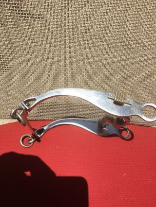 Vintage Sliester Horse Bit Frog Mouth Roller 5 Inch Stainless Steel