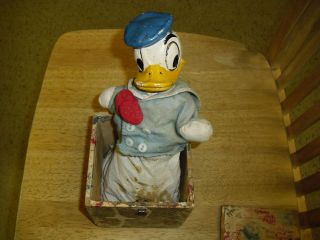 Donald Duck Jack In Thebox Vintage Disney Iconic Toy Rare Spear Disney 1940 