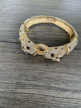 Nieman Marcus Leopard Bracelet And Earrings By Ciner