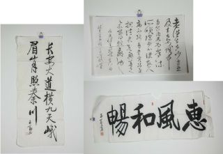 A Set Of Chinese Vintage Ink On Paper/calligraphy (unframed)