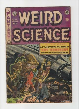 Weird Science 17 Vintage Ec Comic Horror Scifi Gga Bondage Cover Golden Age 10c