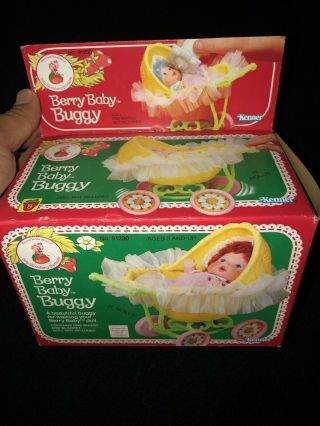 Vintage Kenner Strawberry Shortcake Berry Baby Buggy Rare