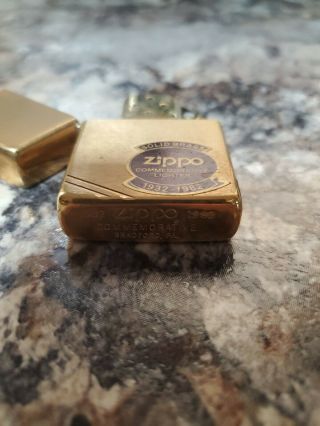 Vintage Zippo 1932 - 1982 50th Anniversary Commemorative Brass Lighter 4