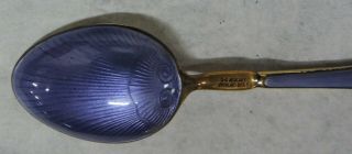 VTG SET/8 STERLING GUILLOCHE ENAMEL DEMITASSE SPOONS - DAVID ANDERSEN - NORWAY 7