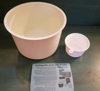 NIB Vintage 2 Gallon Gott Blue Water Cooler Food Tray Drinking Cup Faucet 5