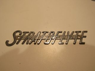Stratoflyte Trailer Vintage Metal Emblem Badge Trim