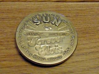 Forever Elvis Presley Licensed Sun Records Authentic Vintage Solid Brass Buckle