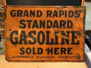 Early Vintage Standard Oil Tin Sign Not Porcelain
