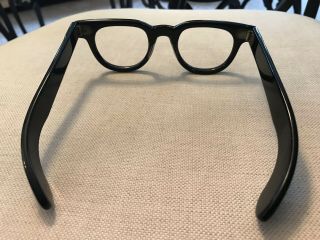 Vintage 50s Tart FDR Style Thick Horn Rim eyeglass Frames 44 - 24 3