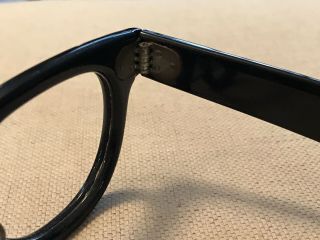 Vintage 50s Tart FDR Style Thick Horn Rim eyeglass Frames 44 - 24 4
