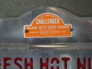 Vintage Challenger Hot Nut Vending Machine Orig EXC 5