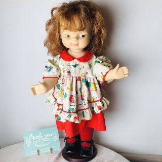 Vintage Doll 23 " Chuckles 1961 American Doll & Toy Co Toddler Girl - Made One Year