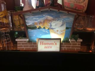 C 1950s SCARCE BREWERIANA: Lighted Vintage Hamms Beer Chalet Sign - 2