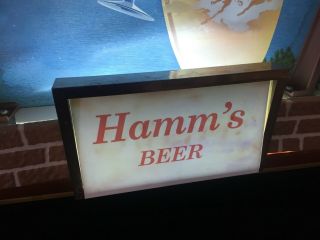 C 1950s SCARCE BREWERIANA: Lighted Vintage Hamms Beer Chalet Sign - 3