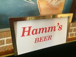 C 1950s SCARCE BREWERIANA: Lighted Vintage Hamms Beer Chalet Sign - 5