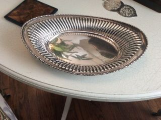 Meridien Sterling Antique Silver Oval Serving Bowl Of Good Size