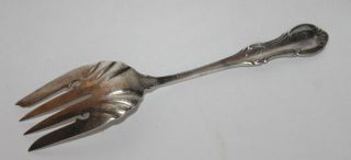 Joan Of Arc Sterling Silver Cold Meat Fork 8 3/4” No Mono / NO Mongram 2