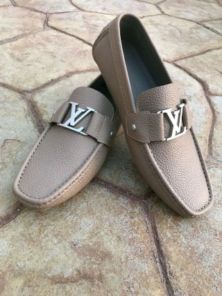 Louis Vuitton Monte Carlo Driving Shoes Loafers Size 10/43eu 9 Uk Beige So Rare
