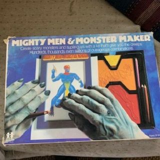 Vintage 1978 Tomy Mighty Men And Monster Maker Drawing Kit