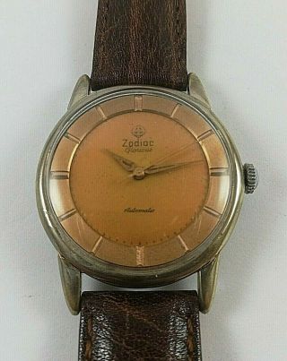 Vintage Zodiac Glorius 17 Jewels Automatic Watch Cal 1361 Swiss Made