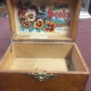 Small Choice Flower Seeds Box,  Old Vintage,  D.  M Ferry,  Detroit