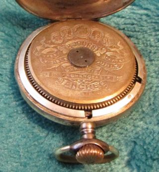 Vintage 800 Silver Hebdomrs 8 Day Swiss Made Pocket Watch For Spares / Repair 8
