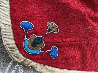 Antique Native American Plateau or Northern Plains Beaded Saddle Blanket 5