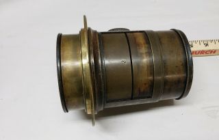 Antique vintage brass Leclair 8x10 WPB Petzval Portrait Lens large format camera 5