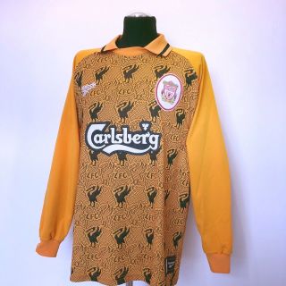 LIVERPOOL Vintage Reebok Goalkeeper Home Football Shirt Jersey 1996/97 (L) 4