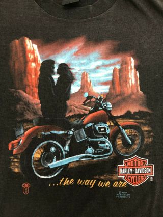 Vintage Harley Davidson 3d Emblem 1987 The Way We Are Size L Made In Usa