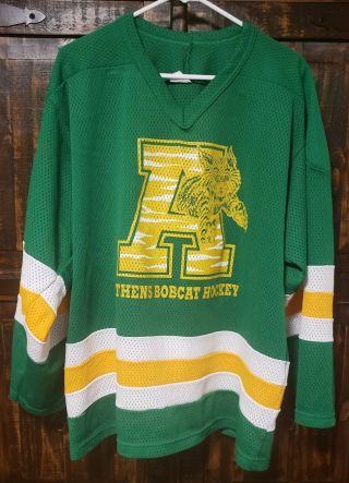 Athens Ohio University Bobcats 60s 70s Hockey Jersey Champion Team Wear Xl Vtg