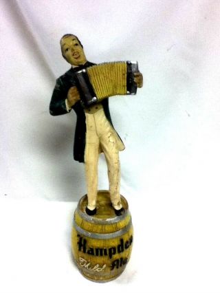 Hampden Mild - Ale Beer Sign Vintage Antique Chalkware Rubberoid Statue Chalk Guy