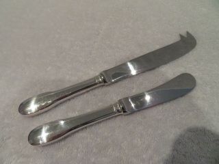 French silverplate butter knife & cheese knife Christofle Cluny dd13 7