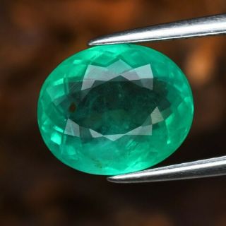 Rare 2.  75ct 9.  8x8.  2mm Oval Natural Green Emerald,  Ethiopia
