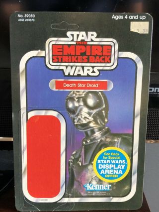 Vintage Star Wars Kenner Esb Death Star Droid Unpunched 45 Card Back Nm