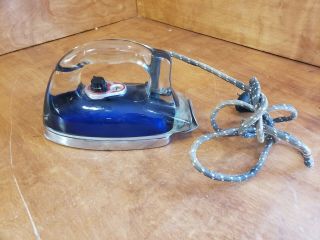 Wwii Glass Iron Very Rare Blue Saunders Model 1038 Pyrex Glass