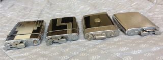 Four Vintage Art Deco Evans Lighters/Cigarette Cases 4