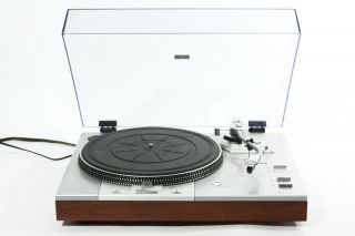 Vintage Sanyo Tp 1030 Direct Drive Wood Grain Turntable W/ Shure Rxt5